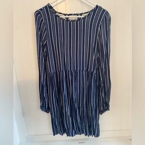 Roxy Navy and White Striped Women’s MIDI Dress
